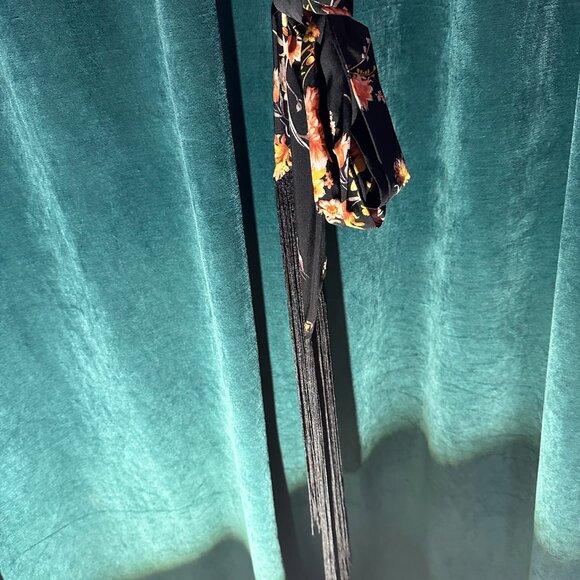 Handmade Briar Floral Dolman Wrap Kimono WITH Fringe | Jennafer Grace | Size XL - Picture 4 of 5